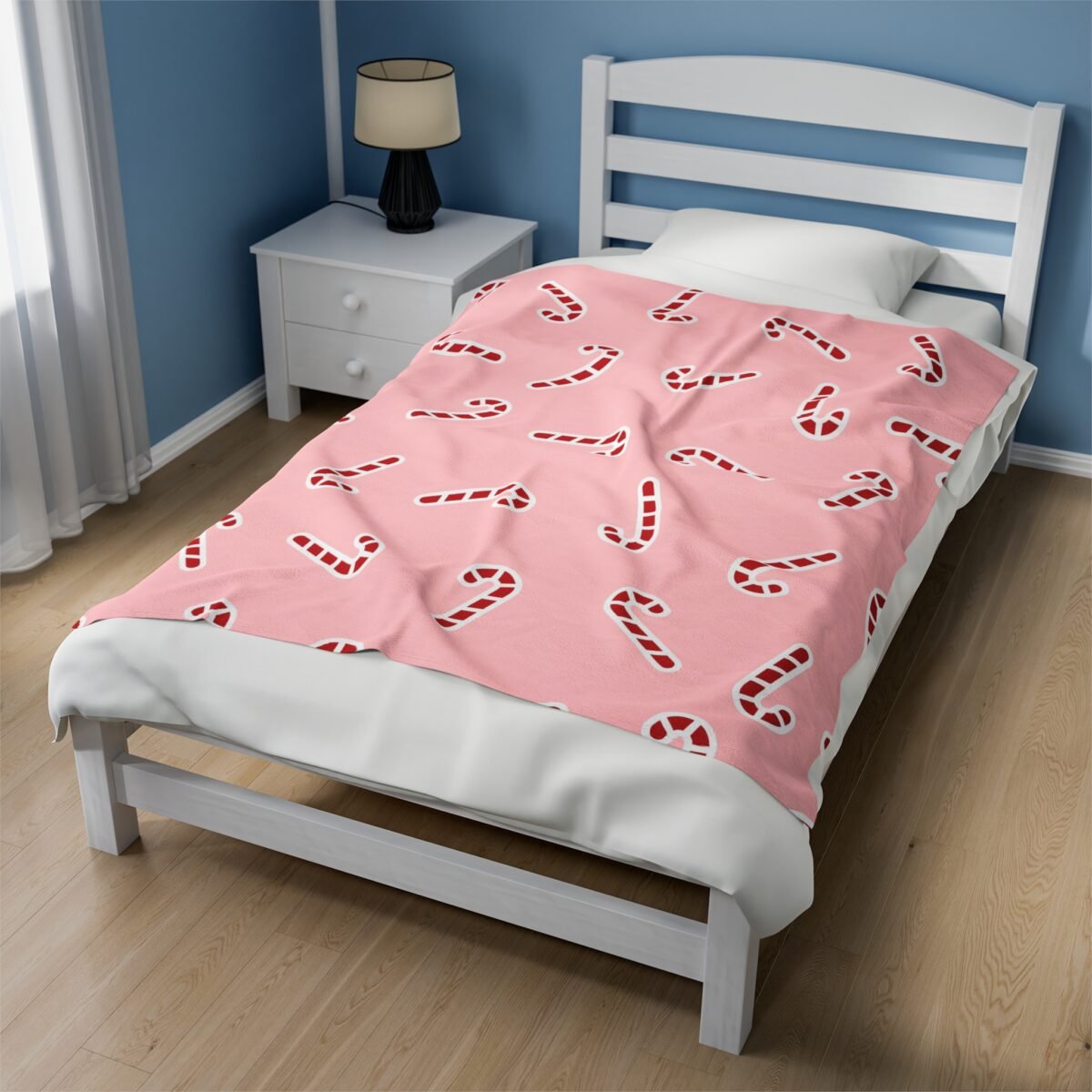 Enchanting Pink Candy Cane Blanket - Image 3