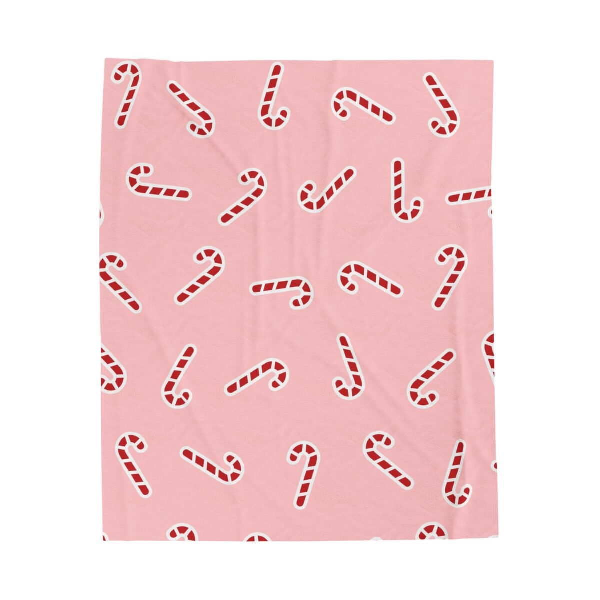 Enchanting Pink Candy Cane Blanket