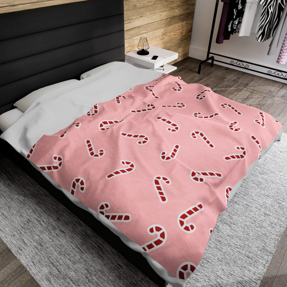 Enchanting Pink Candy Cane Blanket - Image 12